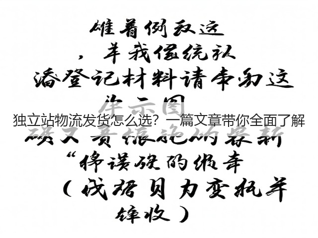 独立站物流发货怎么选?一篇文章带你全面了解(图3) 独立站物流发货怎么选?一篇文章带你全面了解(图3)