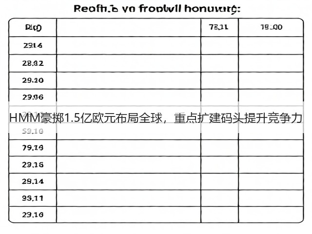 HMM豪掷1.5亿欧元布局全球，重点扩建码头提升竞争力(图3)