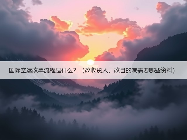 国际空运改单流程是什么?(改收货人、改目的港需要哪些资料)(图3) 国际空运改单流程是什么?(改收货人、改目的港需要哪些资料)(图3)