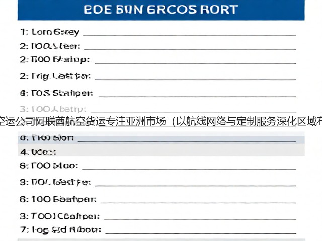 国际空运公司阿联酋航空货运专注亚洲市场（以航线网络与定制服务深化区域布局）(图1)
