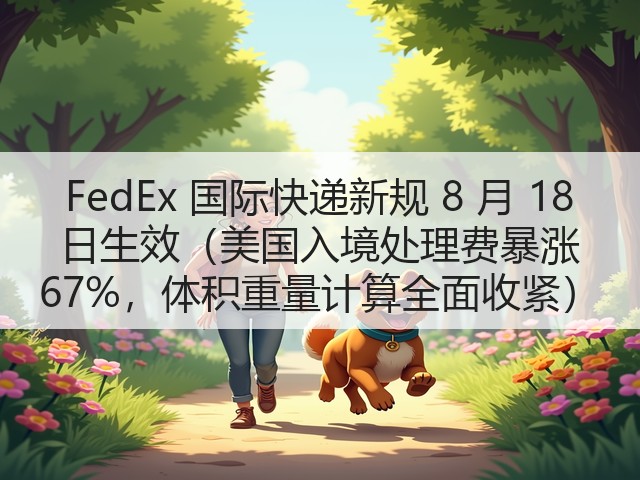 FedEx 国际快递新规 8 月 18 日生效（美国入境处理费暴涨 67%，体积重量计算全面收紧）(图3)