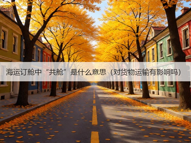 海运订舱中“共舱”是什么意思(对货物运输有影响吗)(图1) 海运订舱中“共舱”是什么意思(对货物运输有影响吗)(图1)