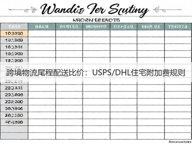 跨境物流尾程配送比价：USPS/DHL住宅附加费规则(图1)