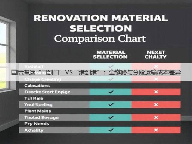 国际海运“门到门”VS“港到港”：全链路与分段运输成本差异(图1)