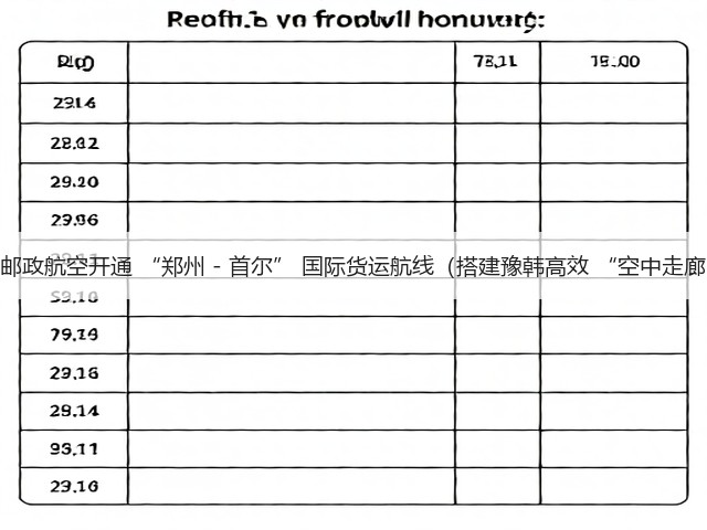 中国邮政航空开通 “郑州 - 首尔” 国际货运航线（搭建豫韩高效 “空中走廊”）(图1)