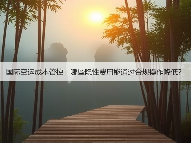 国际空运成本管控：哪些隐性费用能通过合规操作降低？(图2)