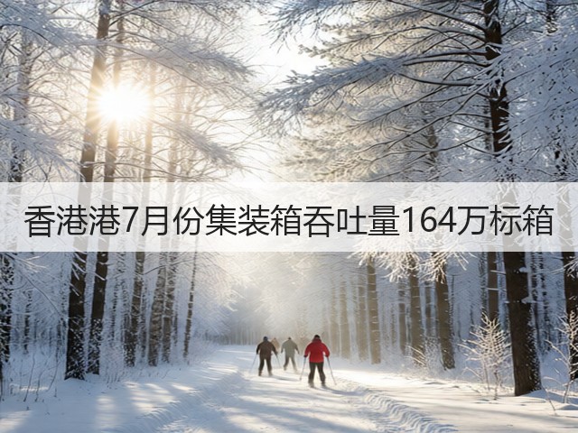 香港港7月份集装箱吞吐量164万标箱(图1)